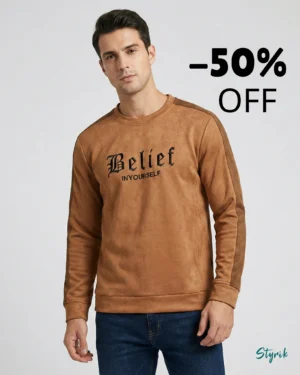 Cocoa Brown Suede Sweatshirt