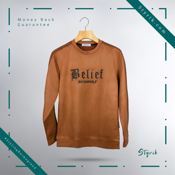Cocoa Brown Suede Sweatshirt