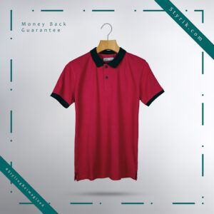 Alternative view of Deep Red Polo T-Shirt