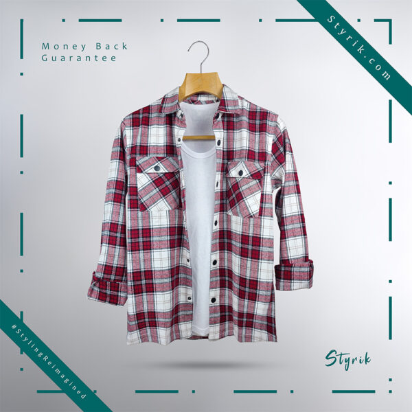 Classic Red and White Plaid Shirt
