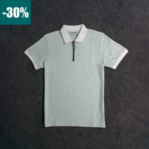 SkyBlue Zip Polo T-Shirt