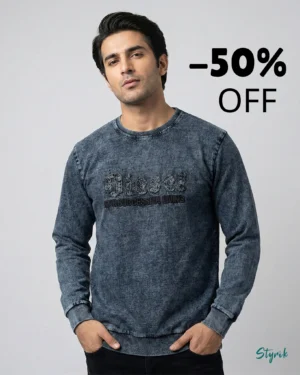 Dark Navy Washed Sweatshirt