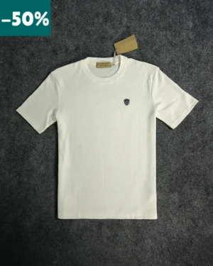 Classic White Semi Drop Shoulder T-Shirt