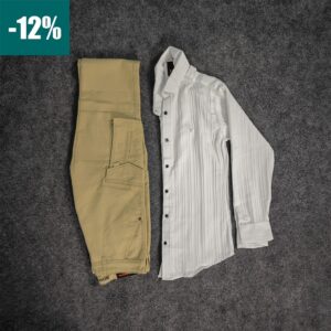 Classic Shirt & Beige Cargo Combo