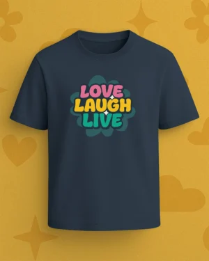 Love Laugh Live Retro Graphic T-Shirt