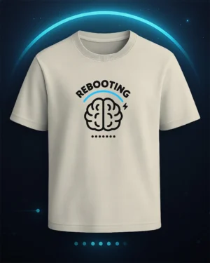 Brain Rebooting Graphic T-Shirt- Soft Cream