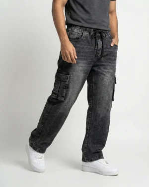 Premium Cargo Baggy Pant – Black
