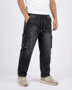 Premium Cargo Baggy Pant – Black