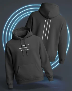 Triline Minimal Hoodie – Black