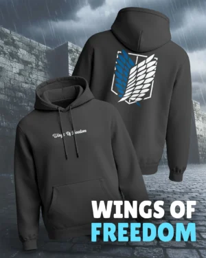 Attack on Titan – Wings of Freedom Hoodie - Black