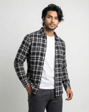 Black Check Casual Shirt – Light & Breathable