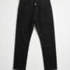 Men’s jet black jeans with clean finish