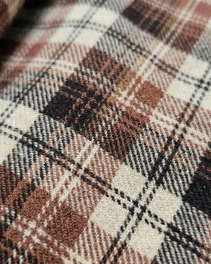 Alternative view of Brown Check Shirt – Lightweight Cotton Blend