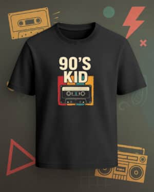 90s Kid Black T-Shirt