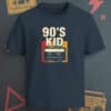 90s Kid Black Deep Ash Blue T-Shirt